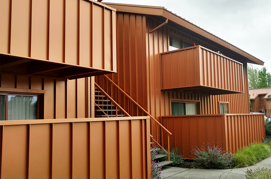 (article) What Are Metal Wall Panels? Benefits, Uses, and Types metal wall panels on a residential building
