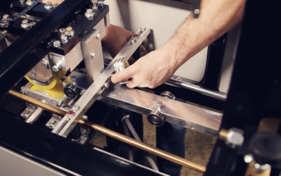 Entry Guide Adjustment on an NTM MACH II™ Gutter Machine