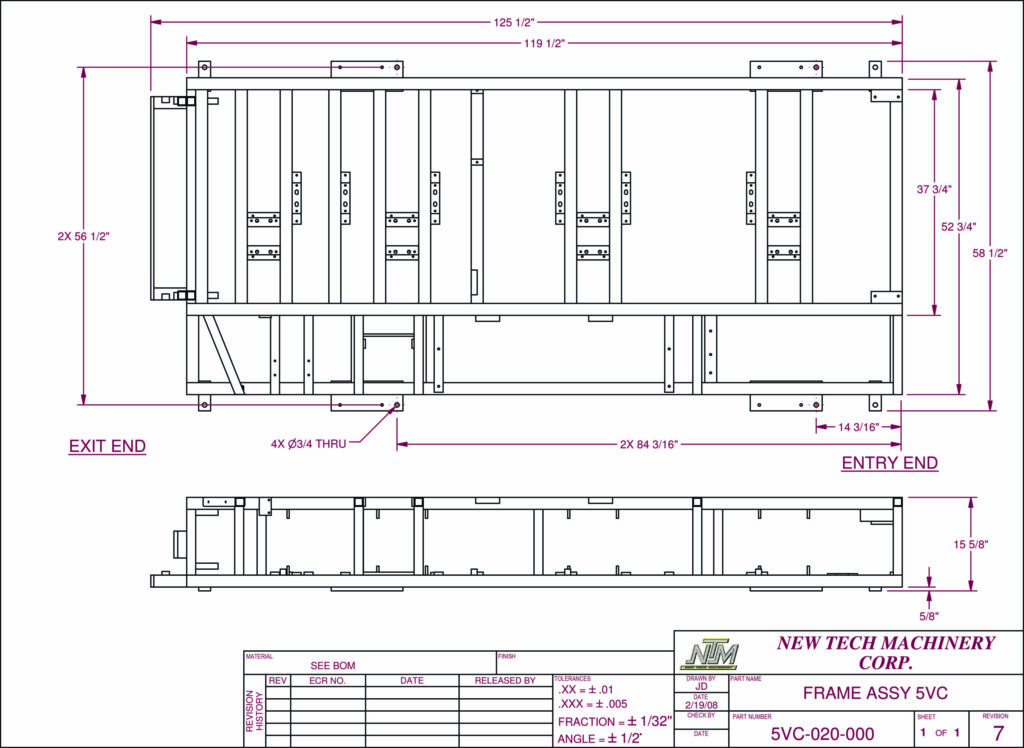 5VC-5V Roof Panel Machine Footprint