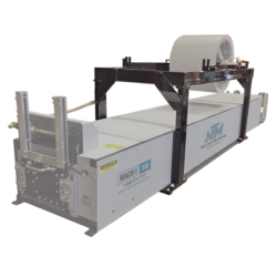 7/8 combo gutter machine with a dual overhead reel stand