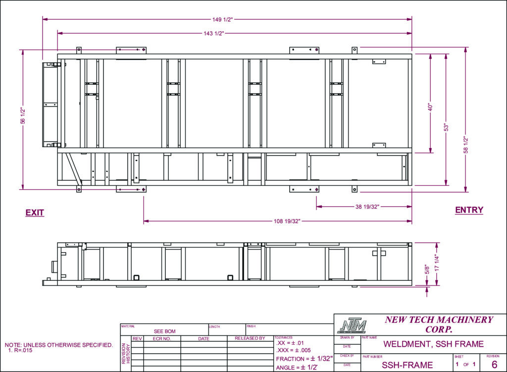 SSH Roof Panel Machine Footprint