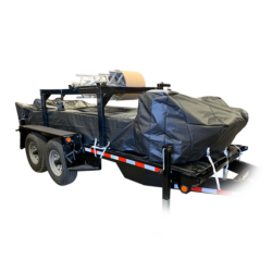Roof panel machine with cover