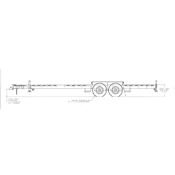 Line drawing of a double axel trailer