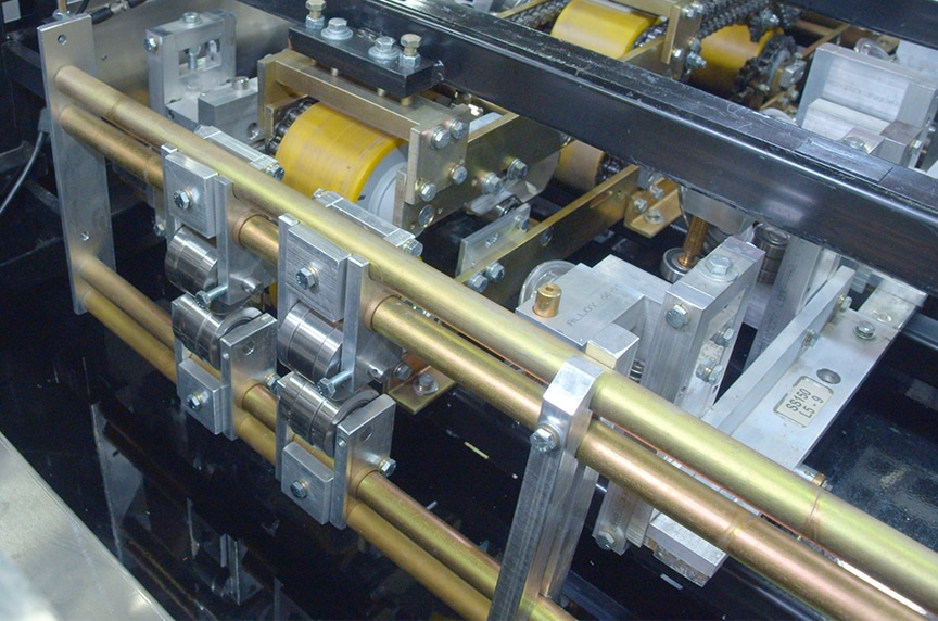 rib roller assembly inside portable roof panel machine