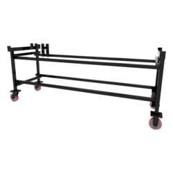 Black steel frame welded cart with casters