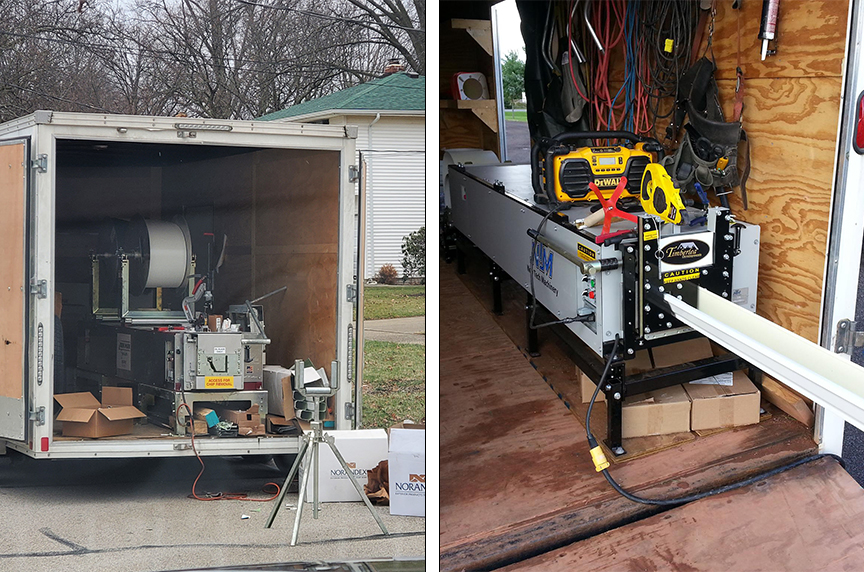 KWM IronMan next to MACH II gutter machines