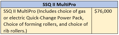 SSQ II MultiPro Pricing without Notching System