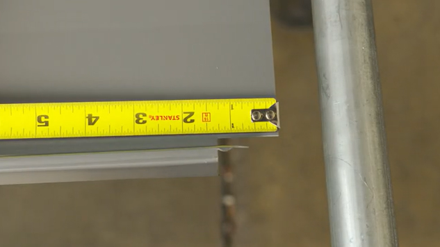 Notching tab measurement.