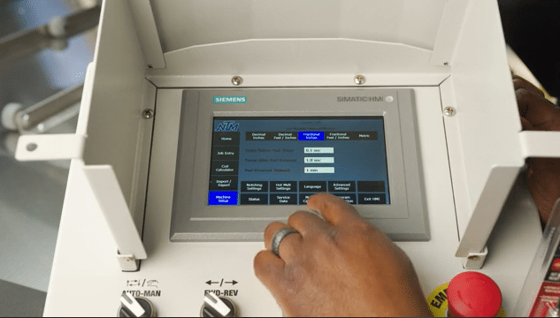 UNIQ controller calibration screen.