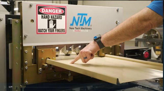 Run panel past the mark