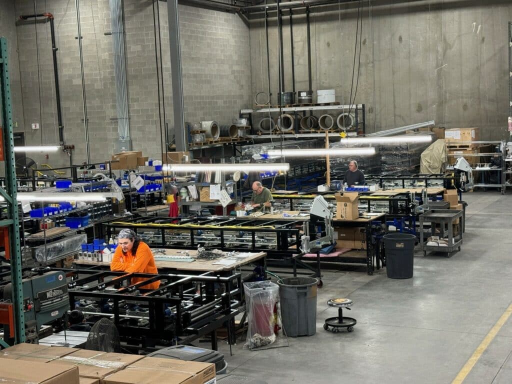 Assembly area at the NTM plant in Aurora, Colorado.