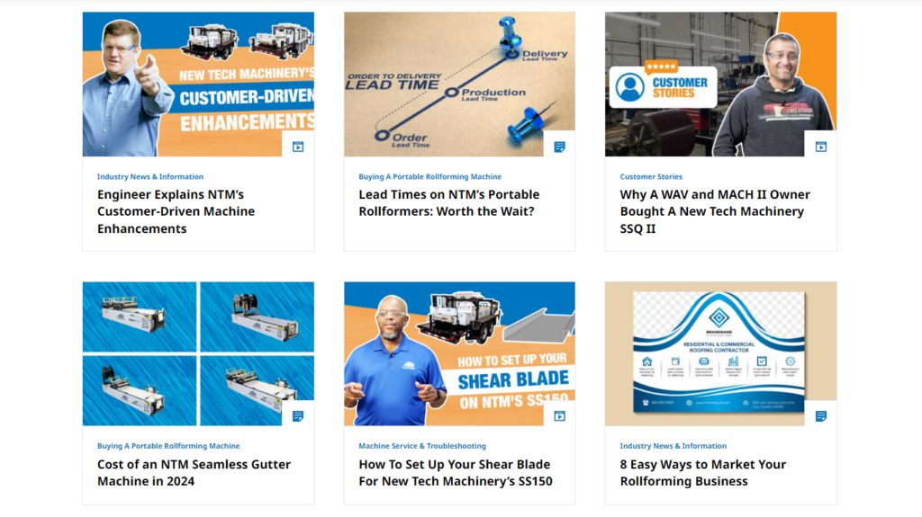 Learning Center content page showing articles and videos