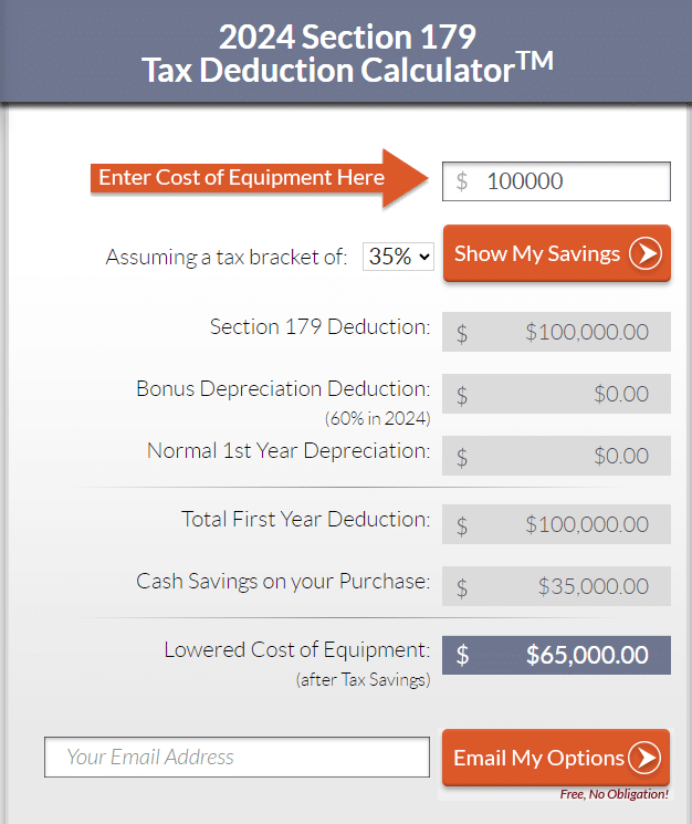 Section 179 calculator