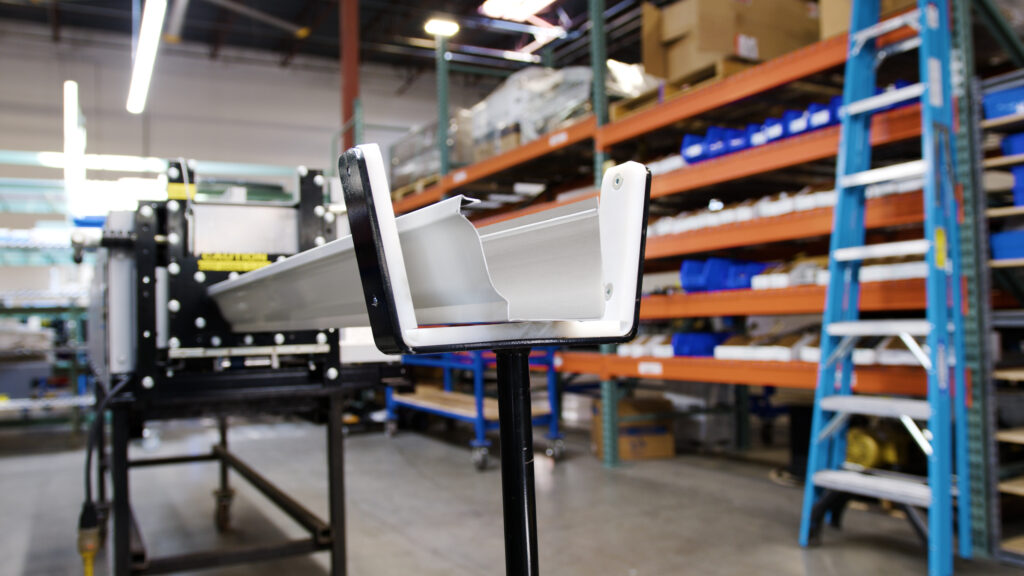 gutter running through stand