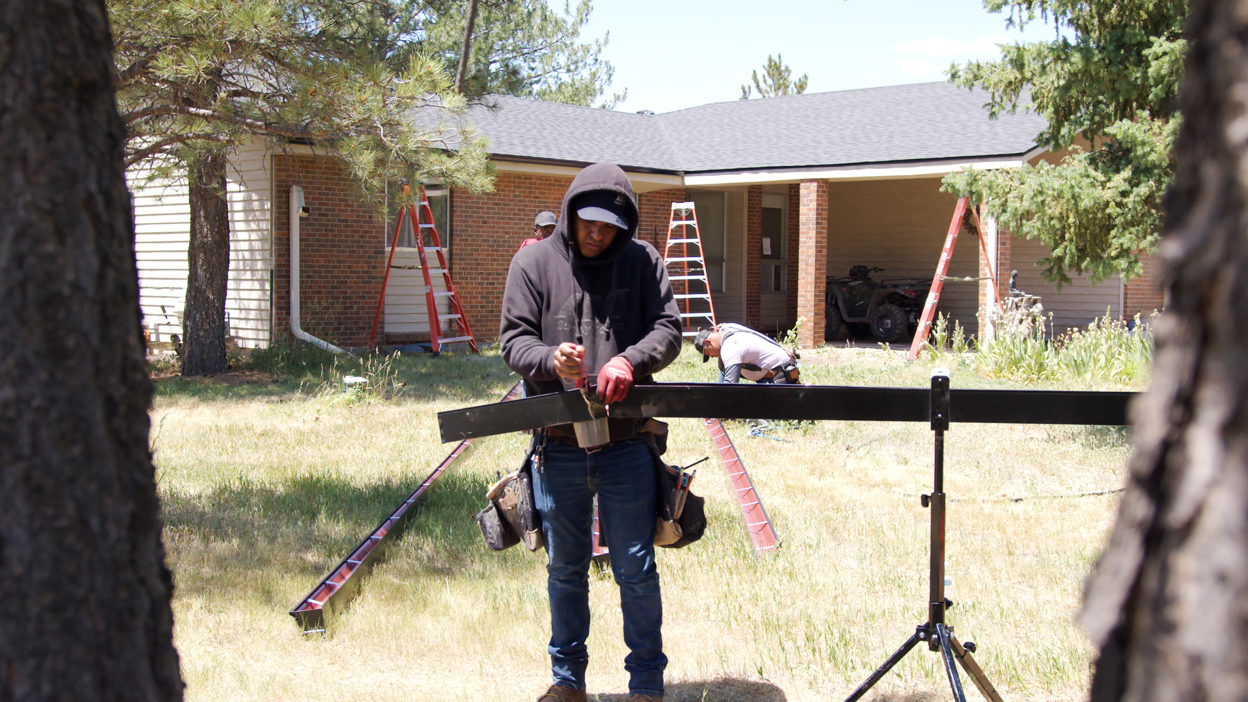 Running gutter for a house.